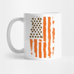 Orange, Brown, and White Mug